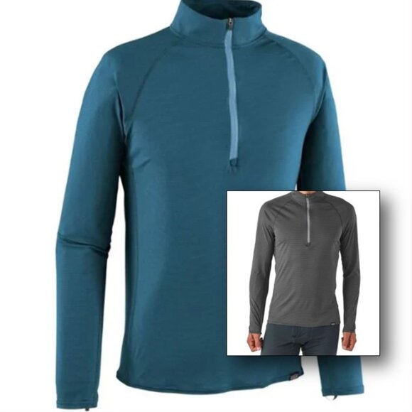 Patagonia Teal Long-sleeve Lightweight Capilene Baselayer - Picture 1 of 12
